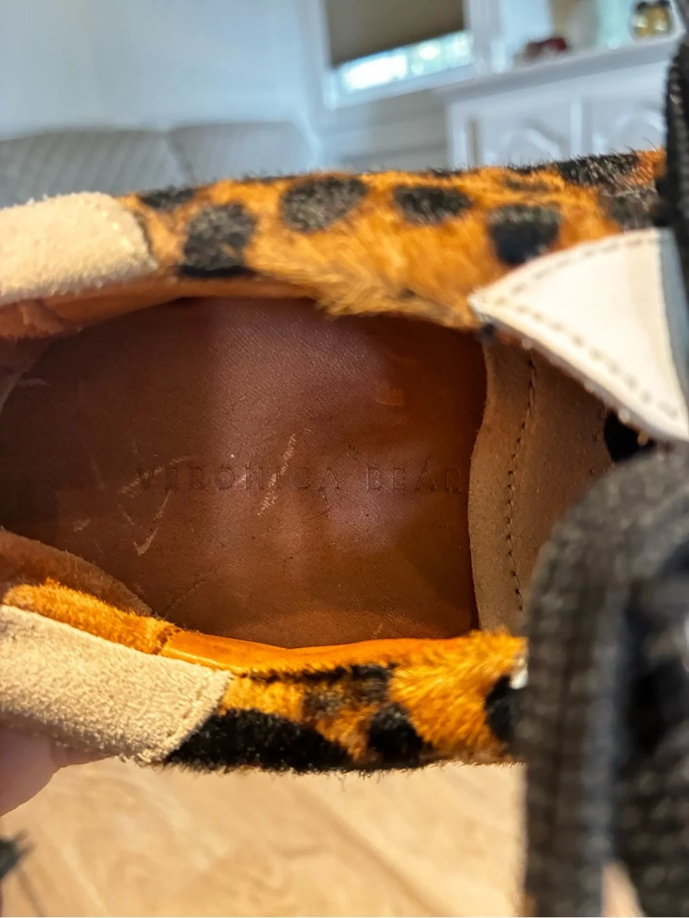 Victoria Beckham Leopard Print Low-Top Sneakers with Black Laces